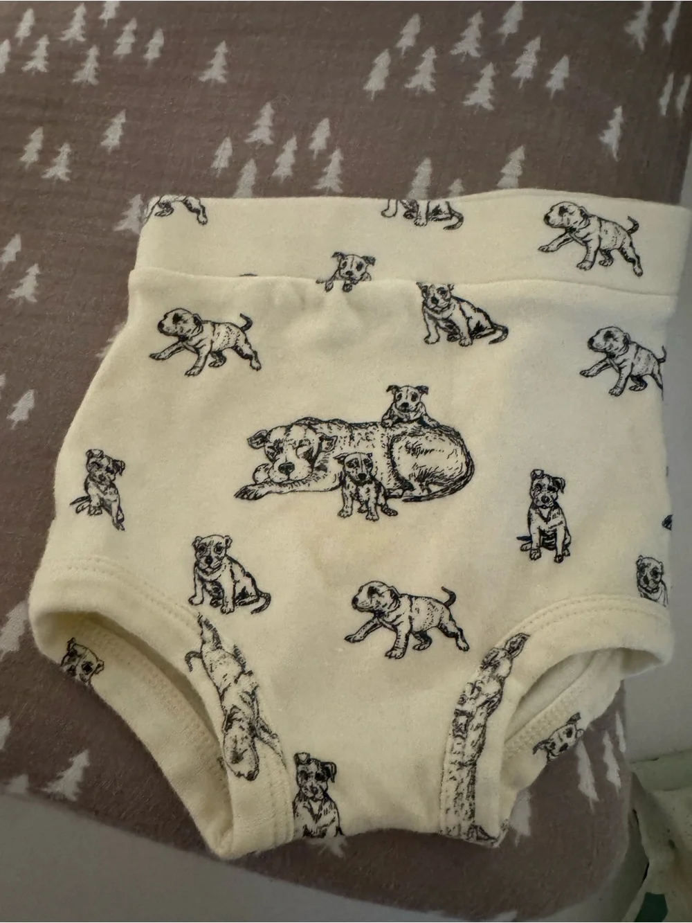kate quinn Cream and black Puppy Print Matching Set